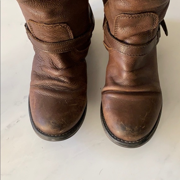 Steve Madden brown leather knee boots - Picture 2 of 7